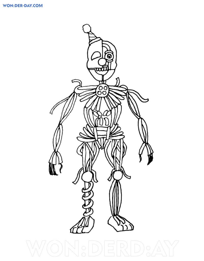 Çocuklar İçin Five Nights At Freddy Boyama Sayfaları 