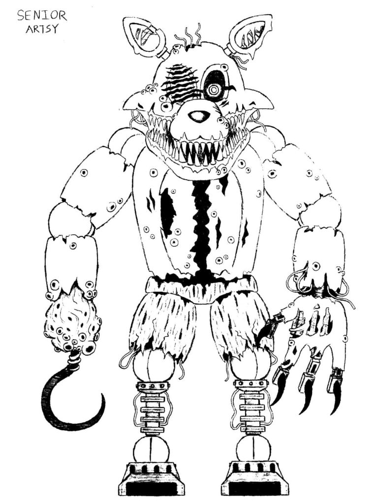 Çocuklar İçin Five Nights At Freddy Boyama Sayfaları 