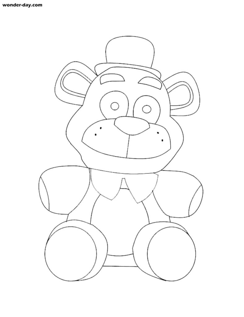 Çocuklar İçin Five Nights At Freddy Boyama Sayfaları 