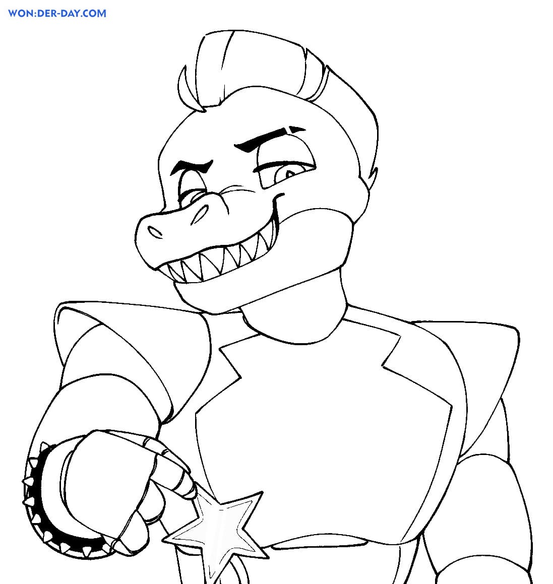Çocuklar İçin Fnaf Gator Boyama Sayfaları 
