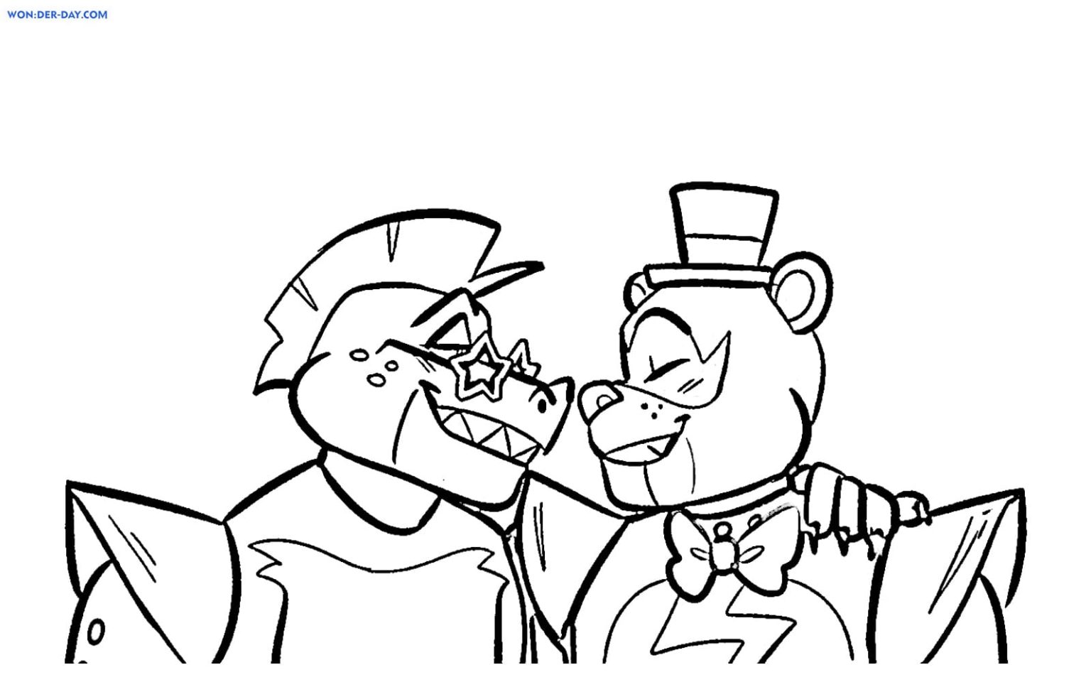 Çocuklar İçin Fnaf Gator Boyama Sayfaları 