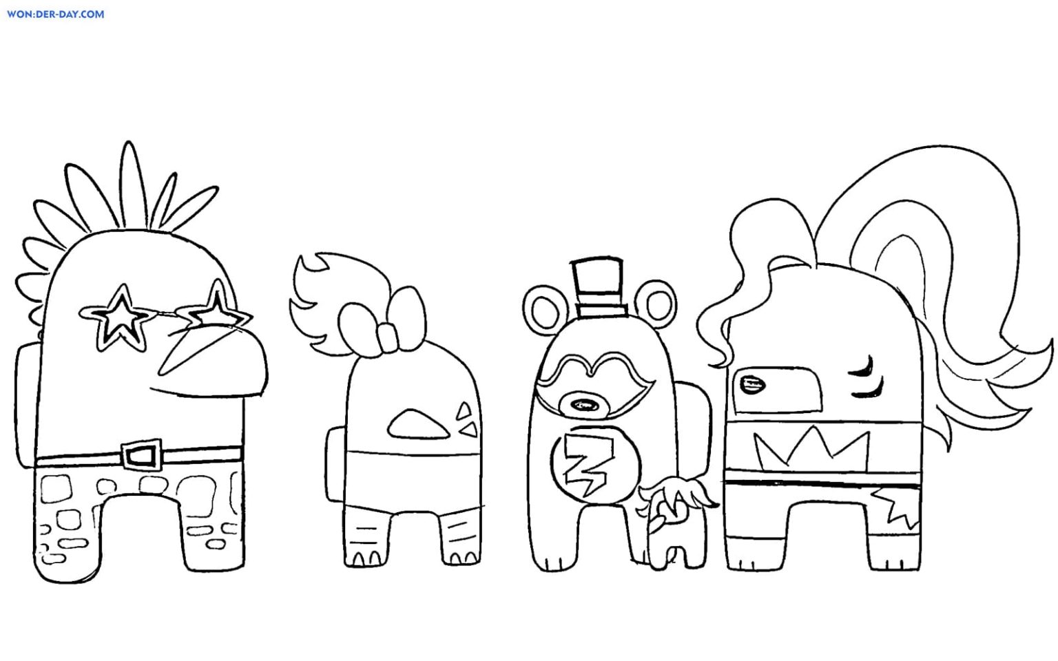 Çocuklar İçin Fnaf Gator Boyama Sayfaları 