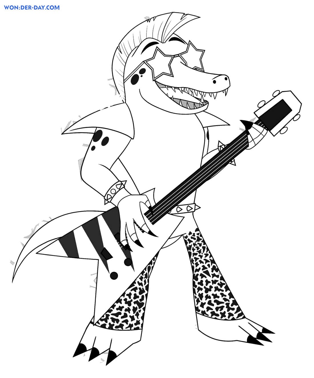 Çocuklar İçin Fnaf Gator Boyama Sayfaları 