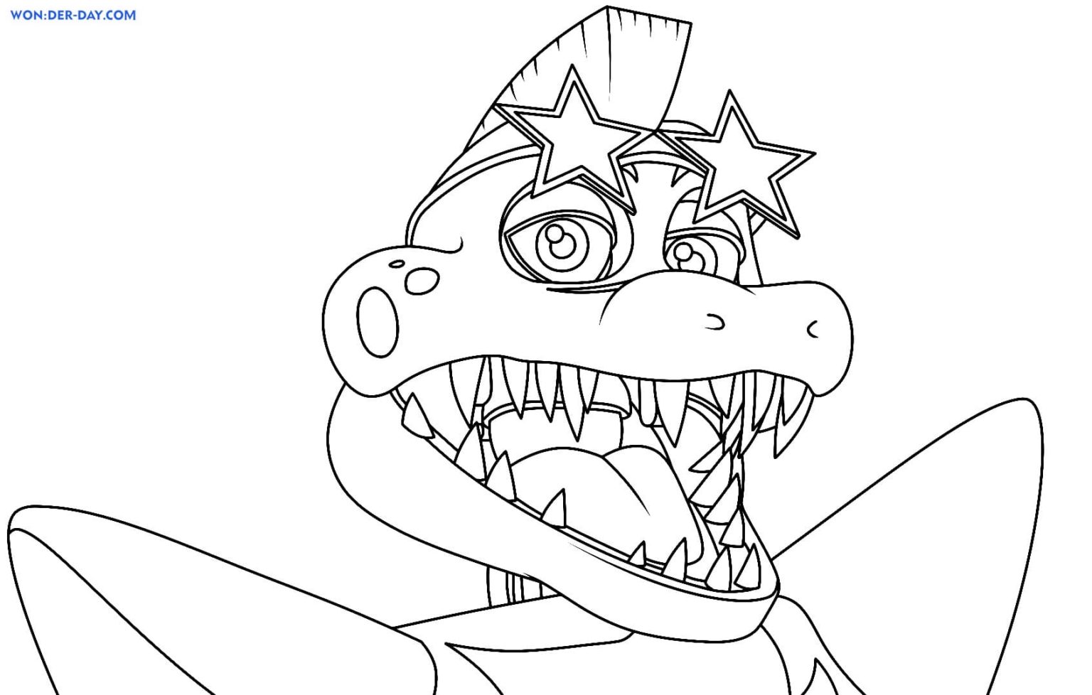 Çocuklar İçin Fnaf Gator Boyama Sayfaları 