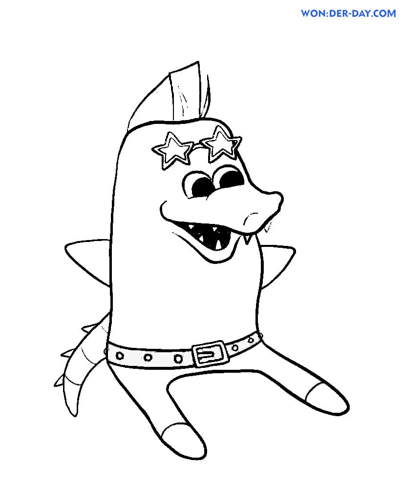 Çocuklar İçin Fnaf Gator Boyama Sayfaları 