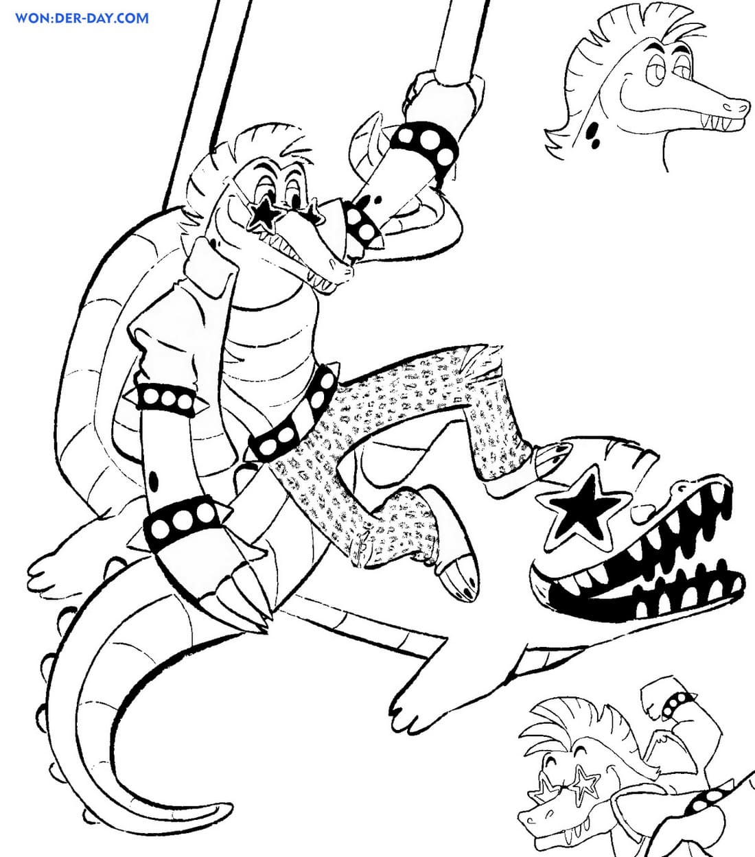 Çocuklar İçin Fnaf Gator Boyama Sayfaları 