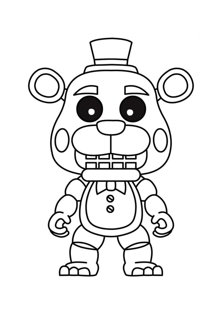 Çocuklar İçin Freddy Boyama Sayfaları 