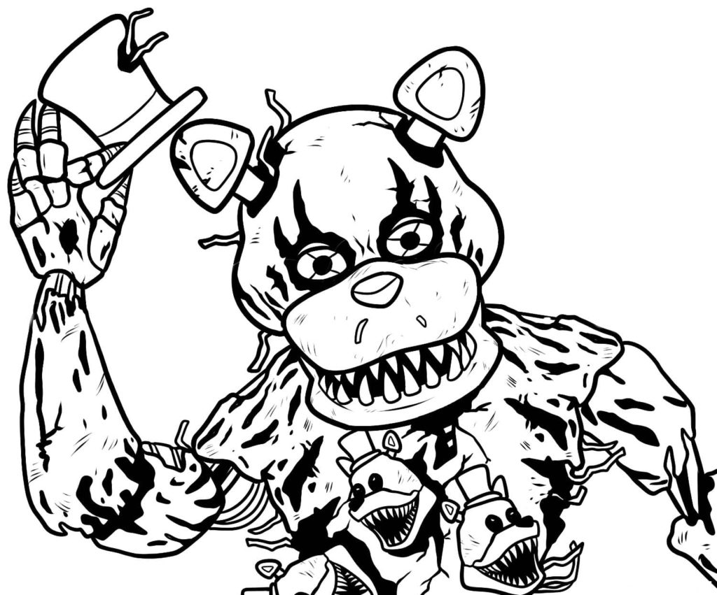Çocuklar İçin Freddy Boyama Sayfaları 