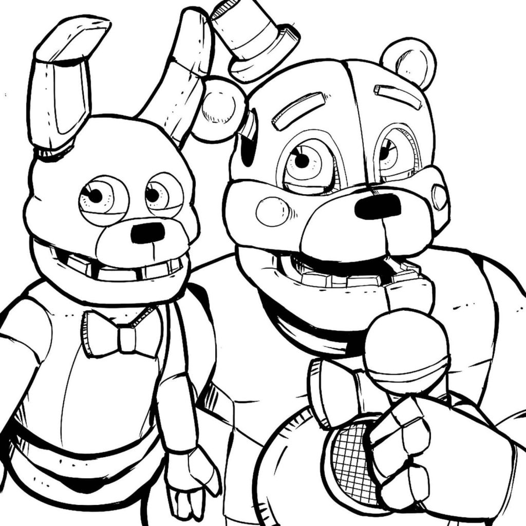 Çocuklar İçin Freddy Boyama Sayfaları 
