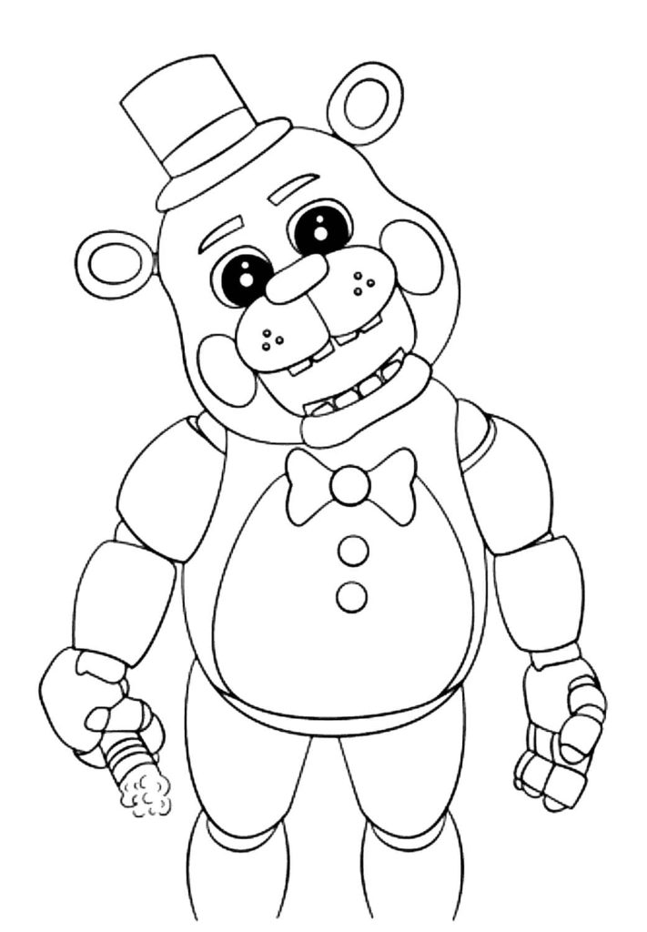 Çocuklar İçin Freddy Boyama Sayfaları 