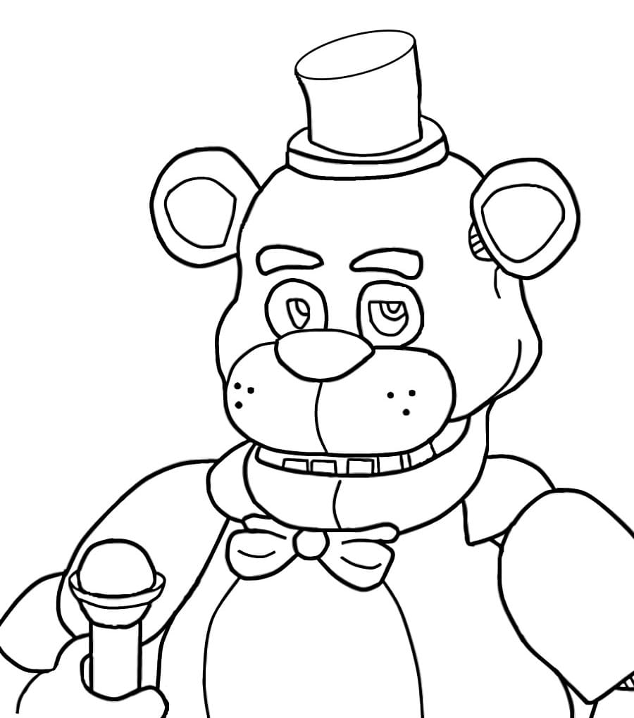 Çocuklar İçin Freddy Boyama Sayfaları 