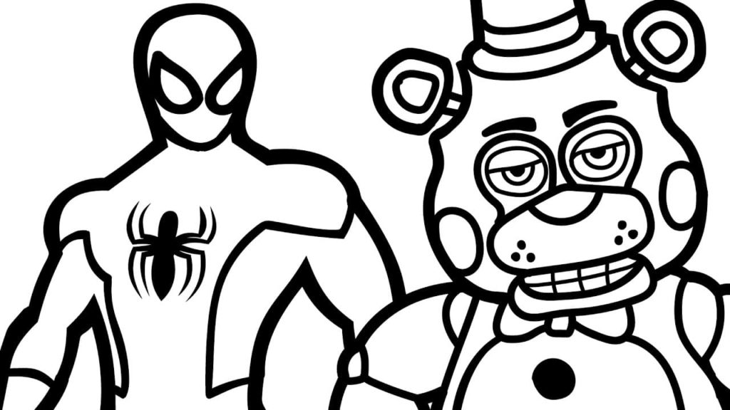 Çocuklar İçin Freddy Boyama Sayfaları 