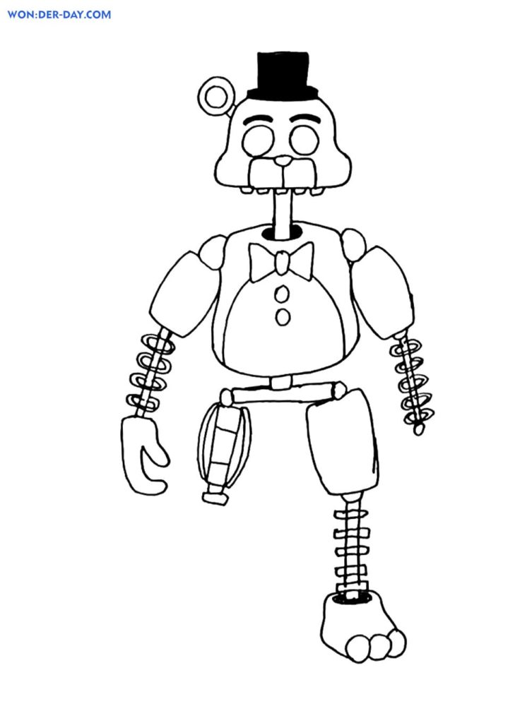 Çocuklar İçin Freddy Boyama Sayfaları 