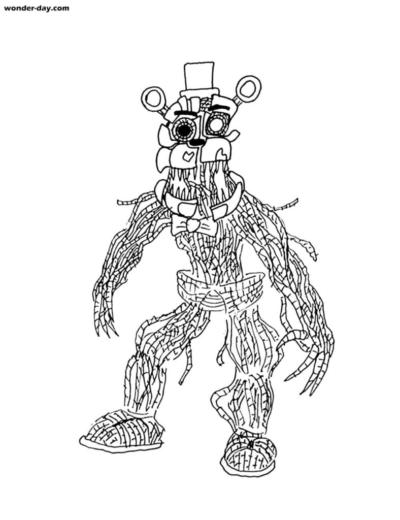 Çocuklar İçin Freddy Boyama Sayfaları 