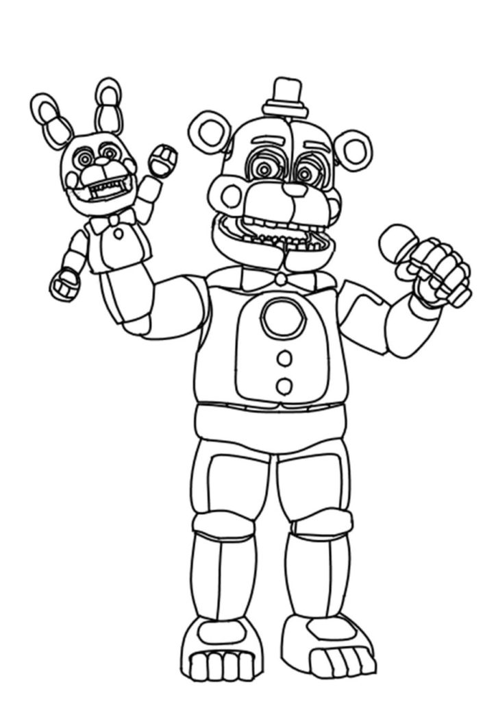 Çocuklar İçin Freddy Boyama Sayfaları 