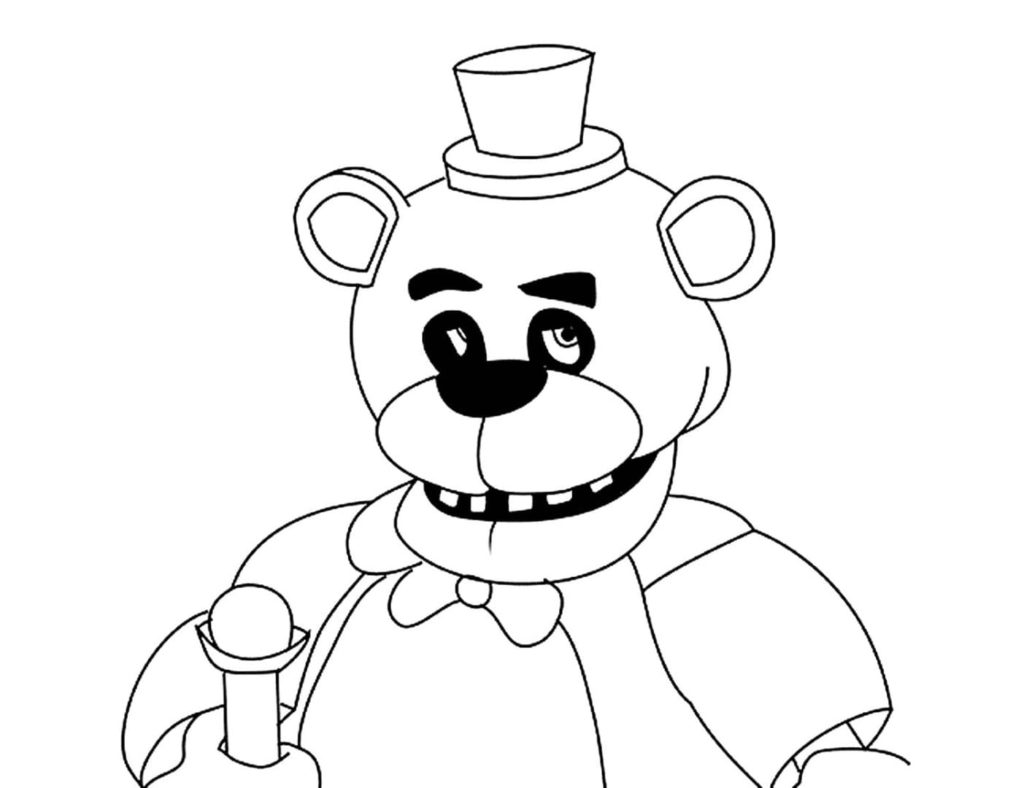 Çocuklar İçin Freddy Boyama Sayfaları 