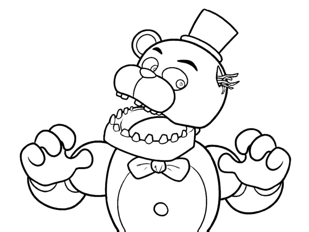 Çocuklar İçin Freddy Boyama Sayfaları 