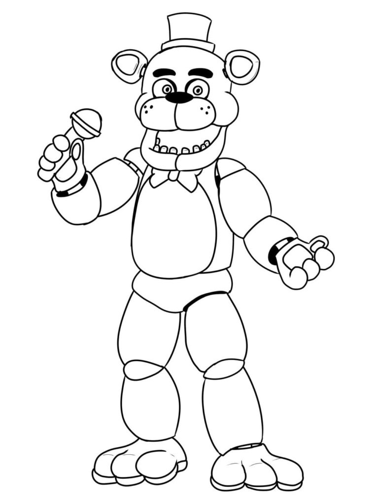 Çocuklar İçin Freddy Boyama Sayfaları 