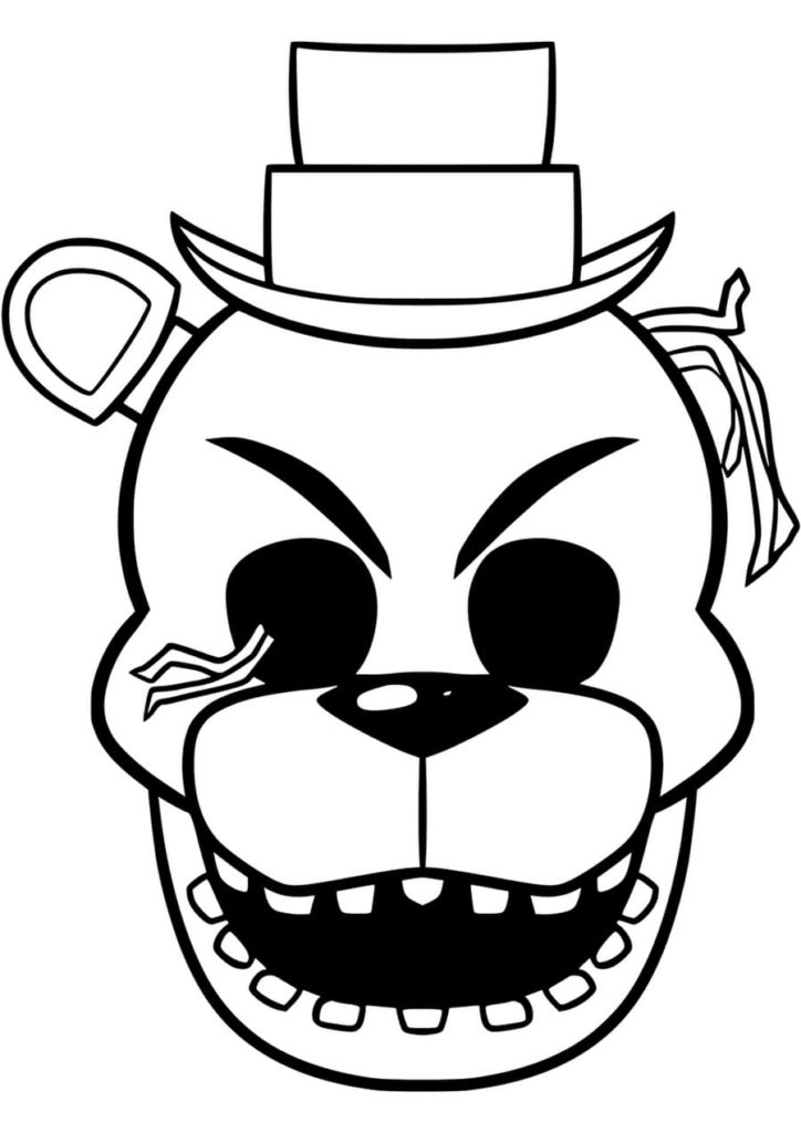 Çocuklar İçin Freddy Boyama Sayfaları 