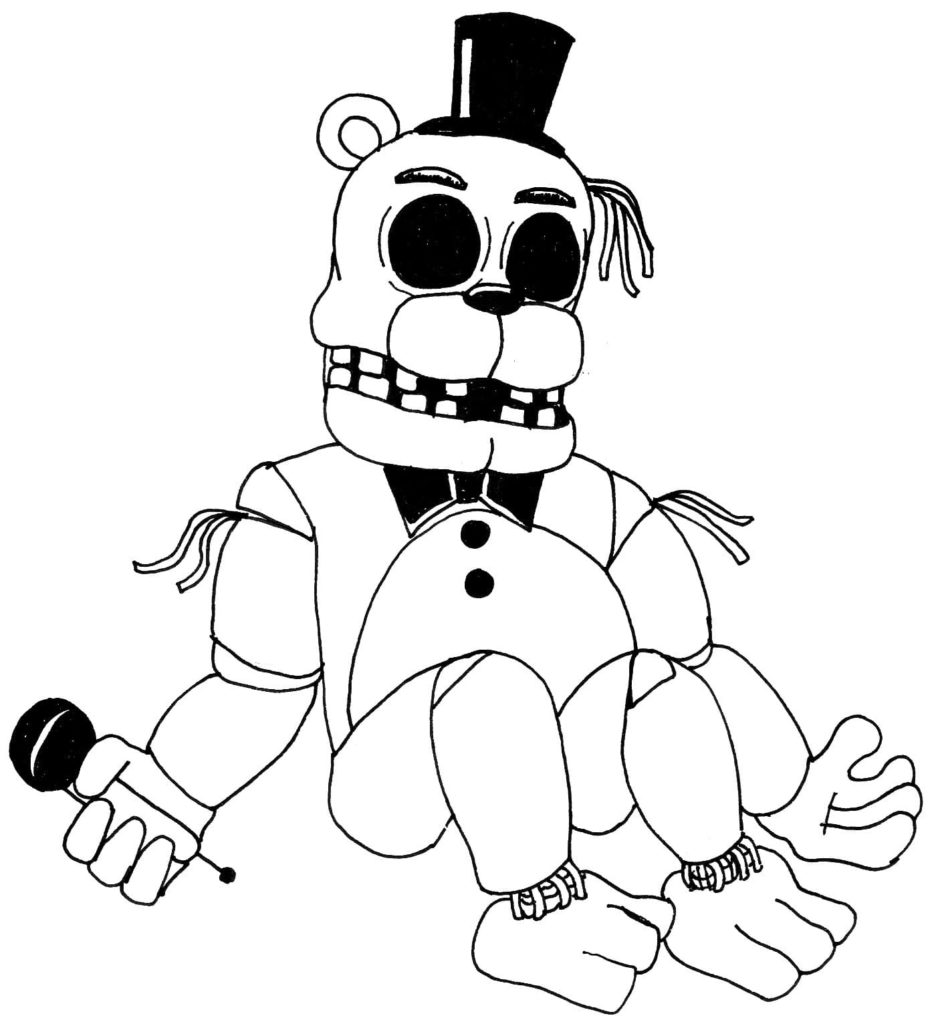Çocuklar İçin Freddy Boyama Sayfaları 