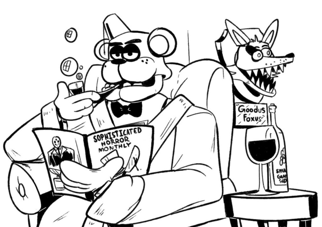 Çocuklar İçin Freddy Boyama Sayfaları 