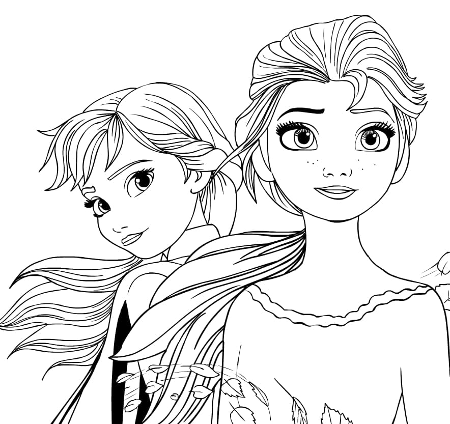 Çocuklar İçin Frozen-2 Boyama Sayfaları 