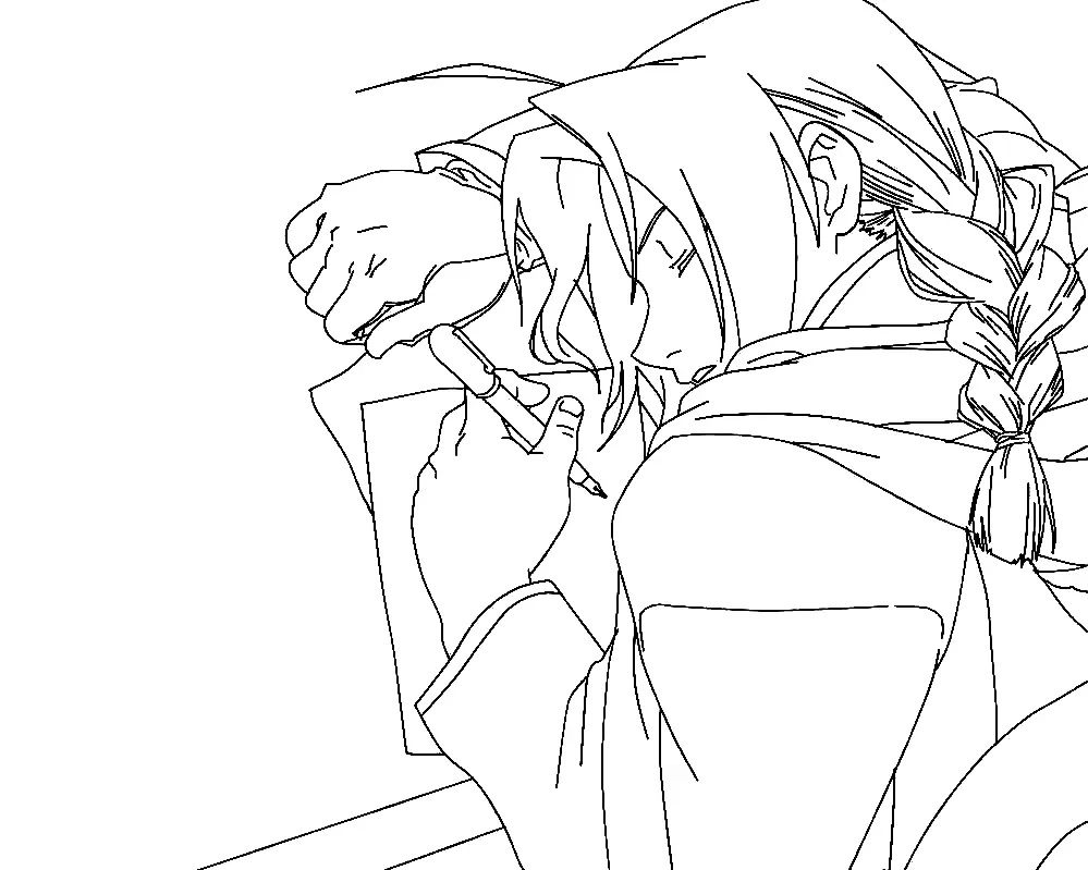 Çocuklar İçin Fullmetal Alchemist Boyama Sayfaları 
