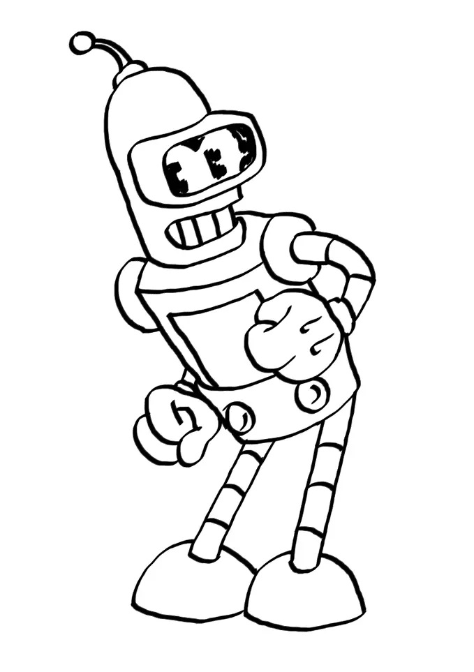 Çocuklar İçin Futurama Boyama Sayfaları 