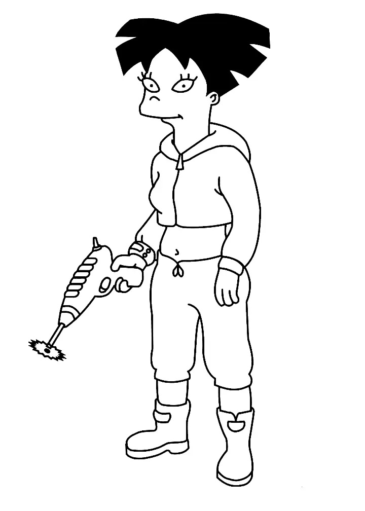 Çocuklar İçin Futurama Boyama Sayfaları 