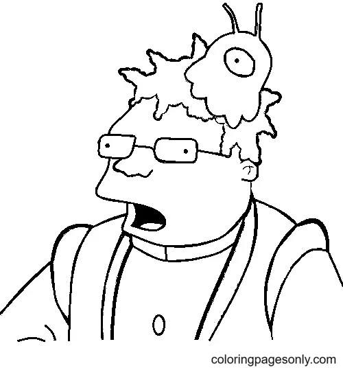 Çocuklar İçin Futurama Boyama Sayfaları 