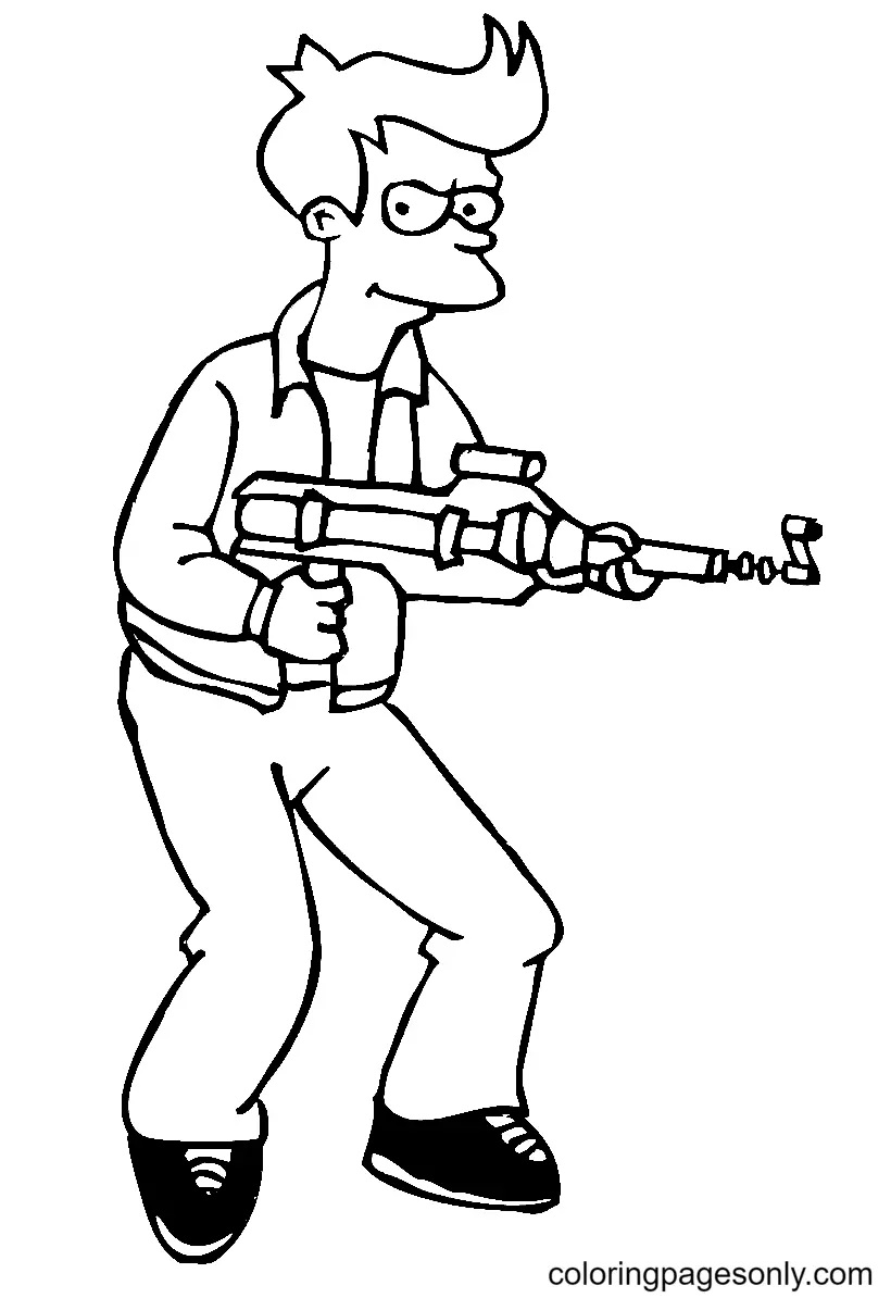 Çocuklar İçin Futurama Boyama Sayfaları 