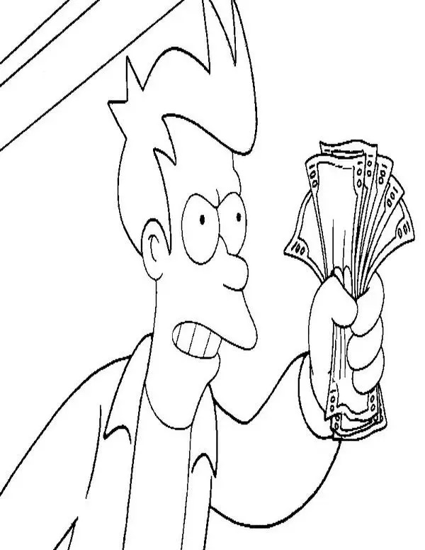 Çocuklar İçin Futurama Boyama Sayfaları 