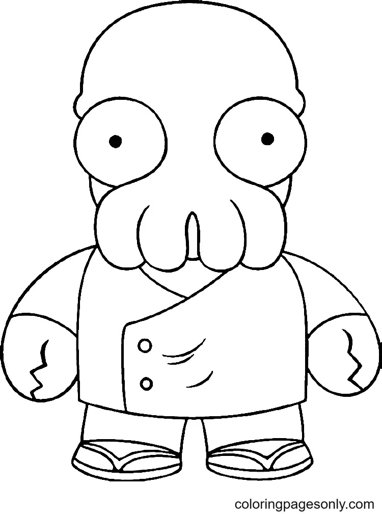 Çocuklar İçin Futurama Boyama Sayfaları 