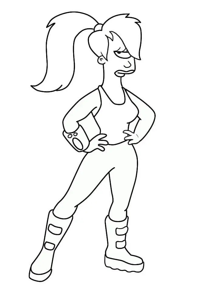 Çocuklar İçin Futurama Boyama Sayfaları 