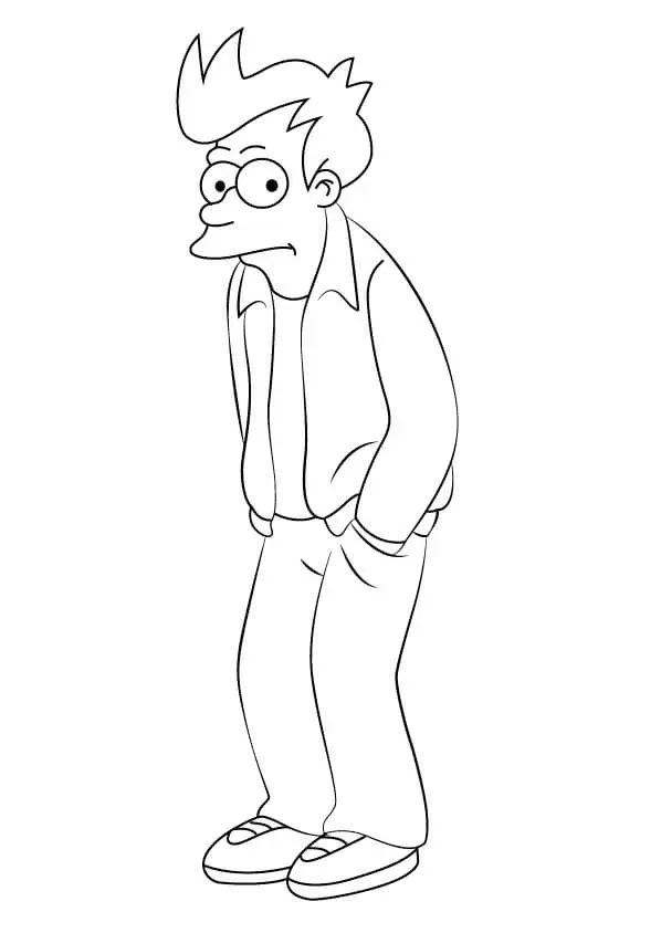 Çocuklar İçin Futurama Boyama Sayfaları 