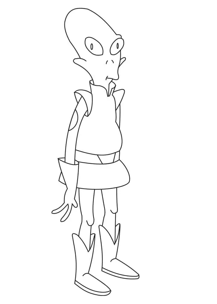 Çocuklar İçin Futurama Boyama Sayfaları 