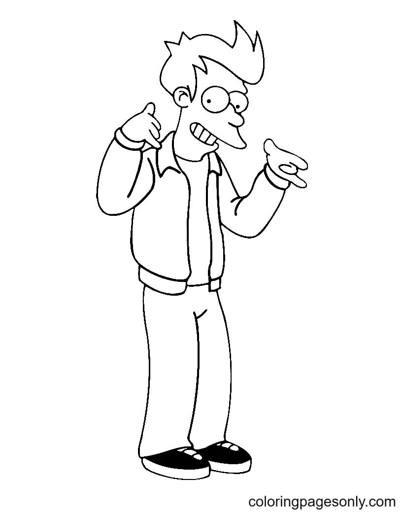Çocuklar İçin Futurama Boyama Sayfaları 