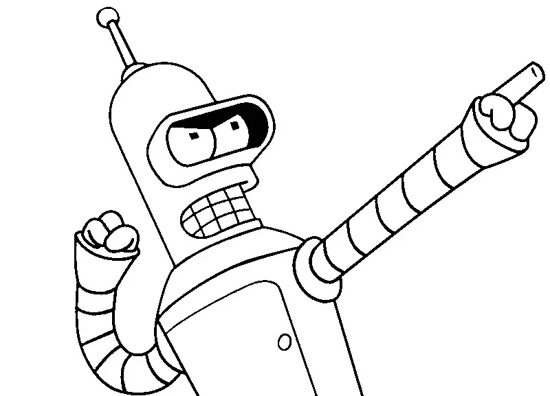 Çocuklar İçin Futurama Boyama Sayfaları 