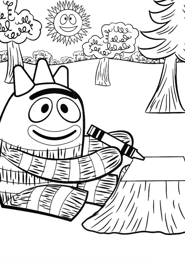 Çocuklar İçin Gabba Gabba Boyama Sayfaları 