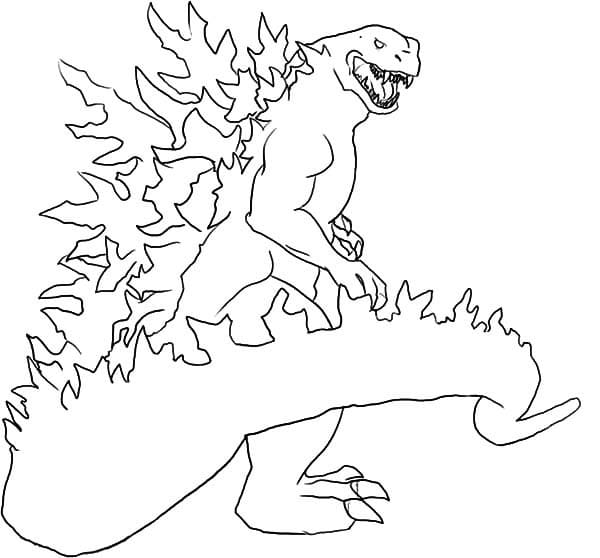 Çocuklar İçin Godzilla Boyama Sayfaları 