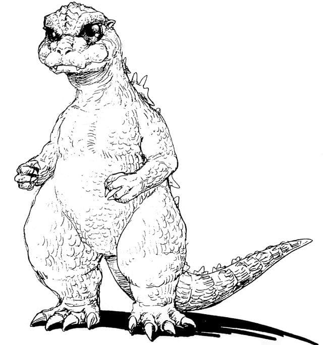 Çocuklar İçin Godzilla Boyama Sayfaları 