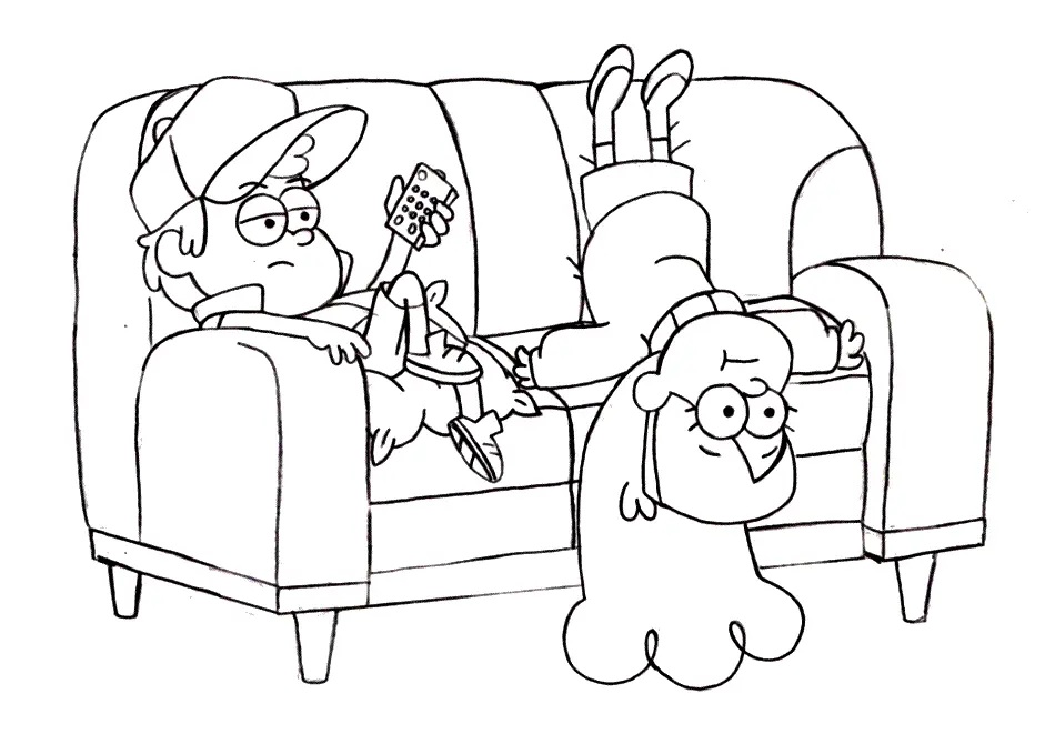 Çocuklar İçin Gravity Falls Boyama Sayfaları 