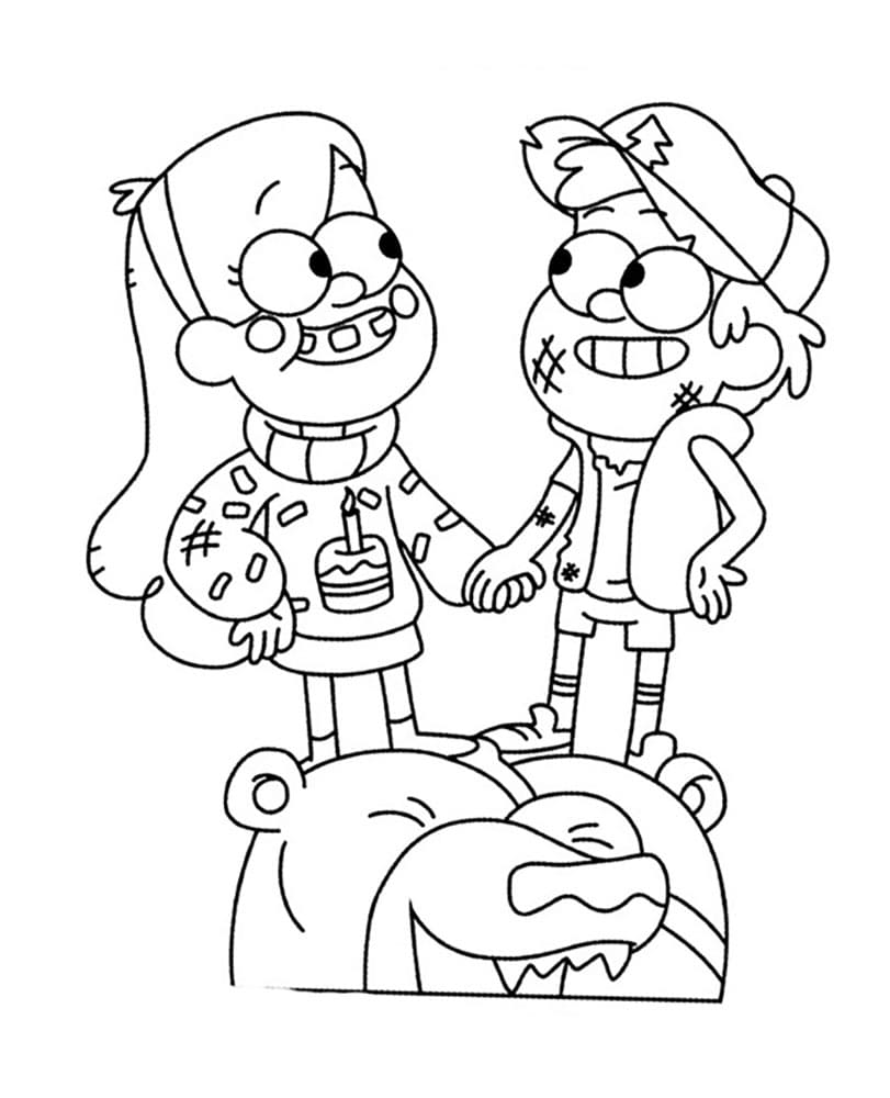Çocuklar İçin Gravity Falls Boyama Sayfaları 