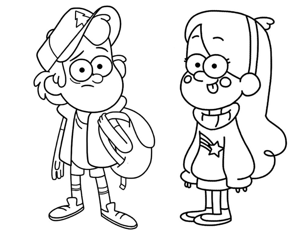 Çocuklar İçin Gravity Falls Boyama Sayfaları 