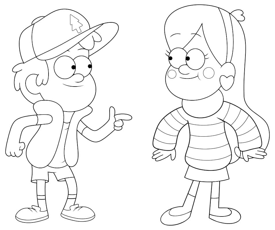 Çocuklar İçin Gravity Falls Boyama Sayfaları 