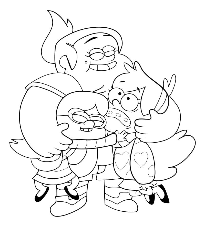 Çocuklar İçin Gravity Falls Boyama Sayfaları 