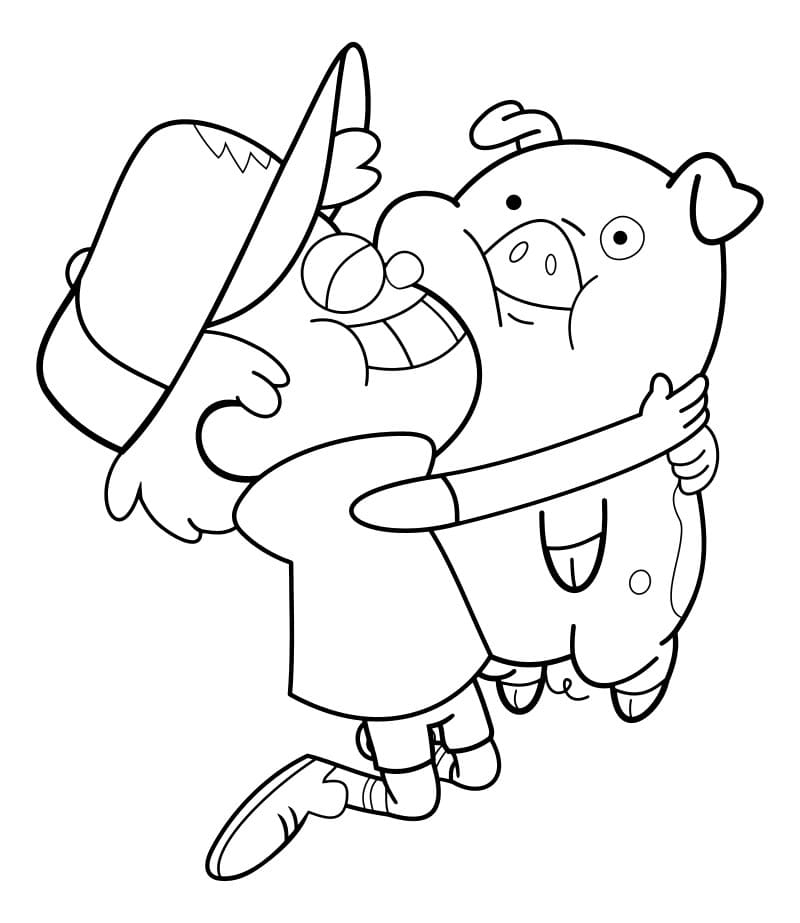 Çocuklar İçin Gravity Falls Boyama Sayfaları 