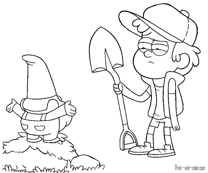 Çocuklar İçin Gravity Falls Boyama Sayfaları 