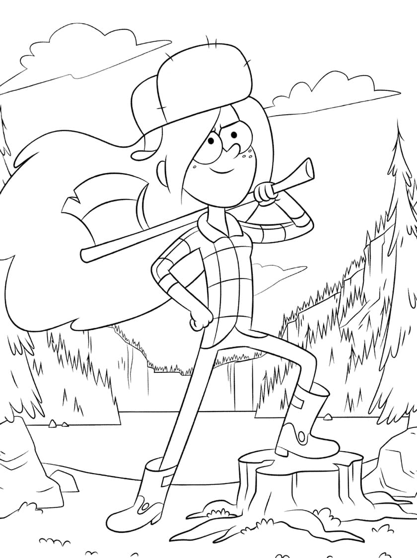 Çocuklar İçin Gravity Falls Boyama Sayfaları 