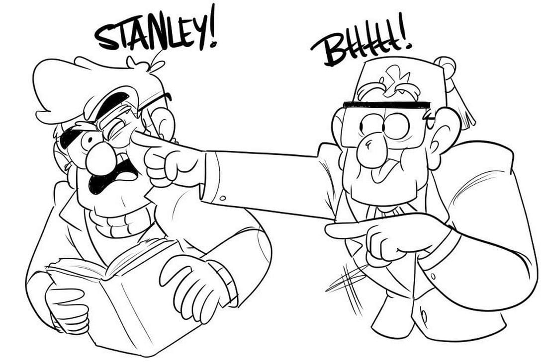 Çocuklar İçin Gravity Falls Boyama Sayfaları 